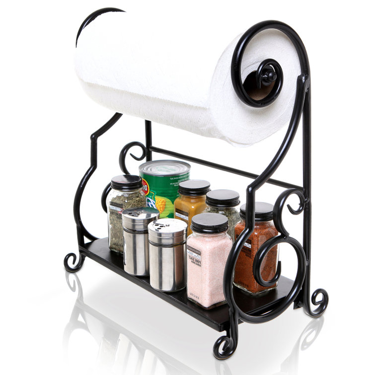 8 Jar Spice Rack with Paper Towel Holder